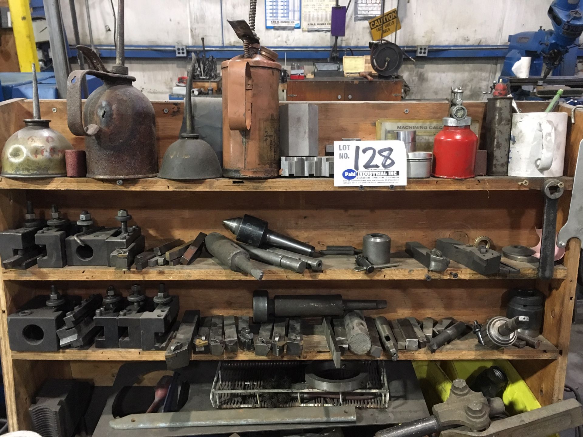 Misc. small lathe tooling including holders, live centers, boring bars, jaws etc