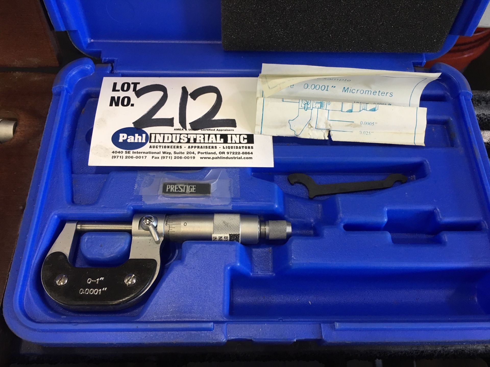 0-1" OD Micrometer