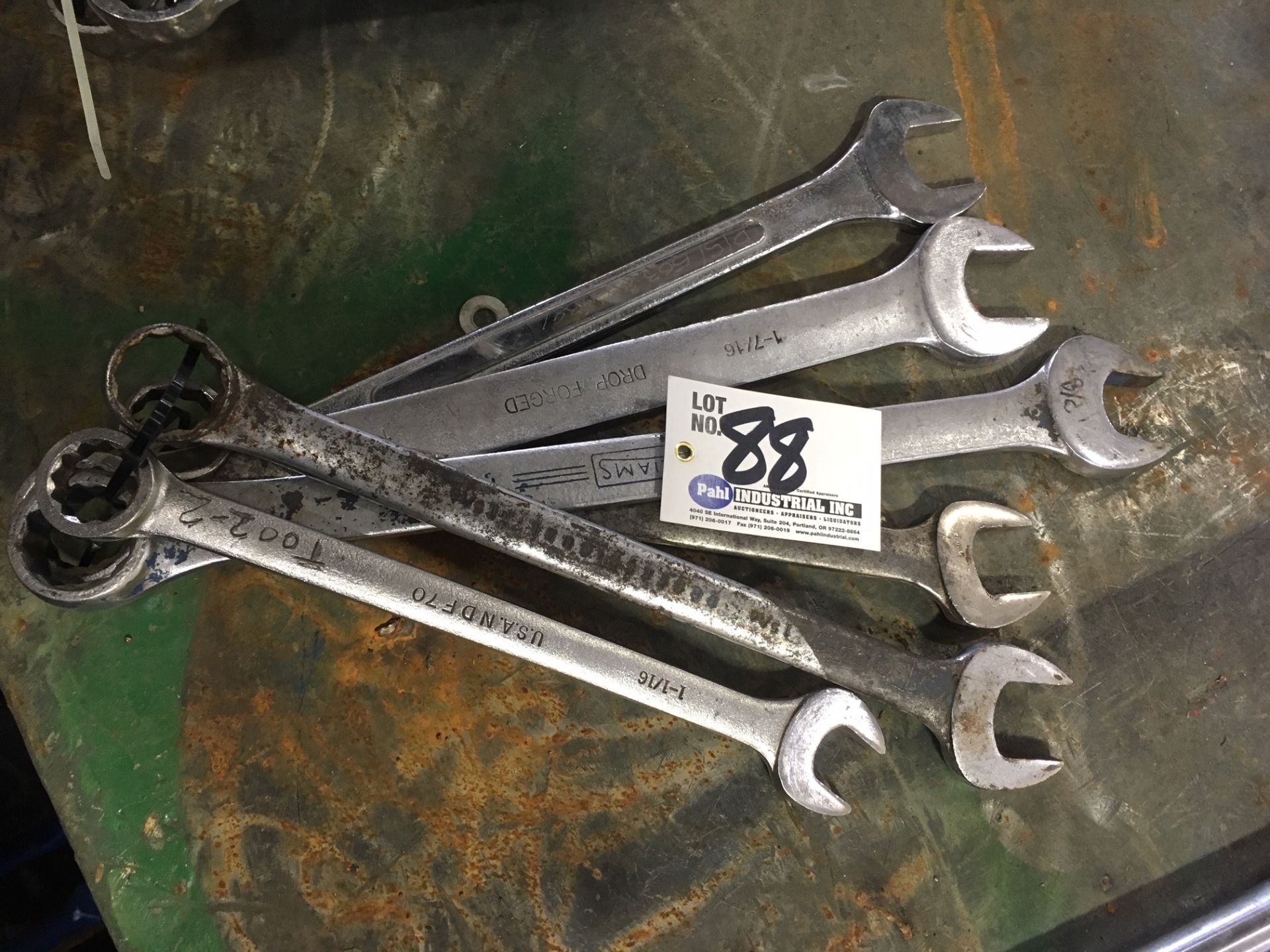 (5) Open-Box end wrenches 1 1/4" - 1 7/16"