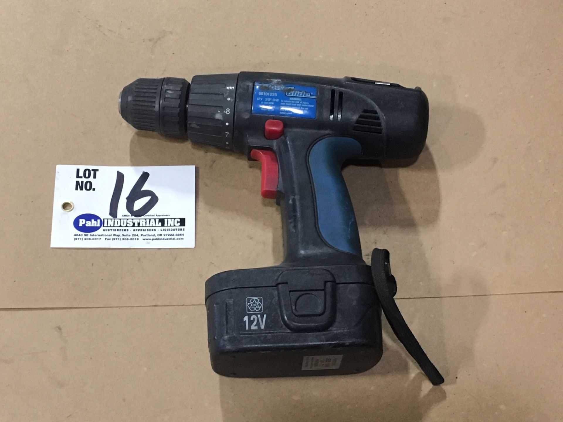 Powerglide 12V 3/8" cordless drill with battery, no charger