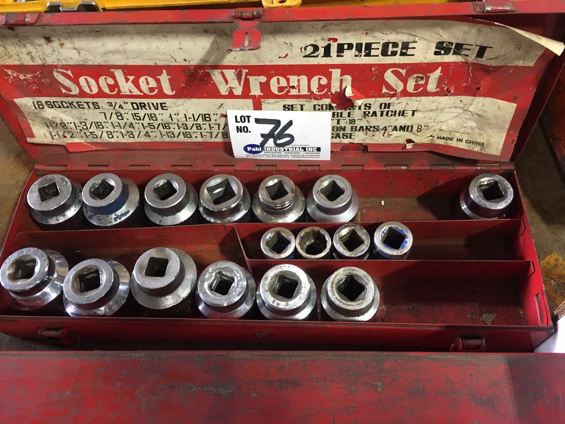 3/4" Drive Socket Set 15/16" - 2 1/16" size range