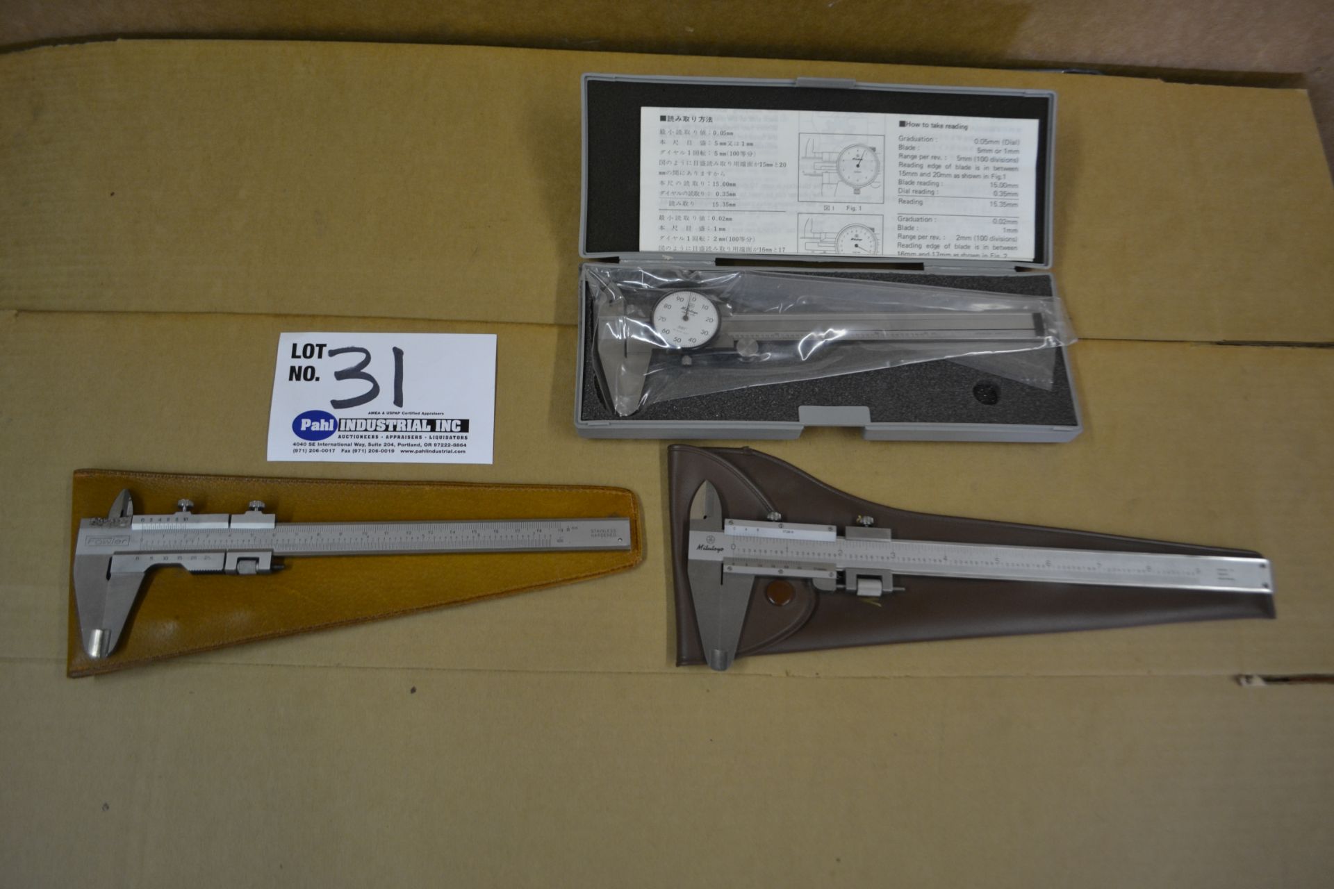 Fowler 7" Manual Vernier Calipers