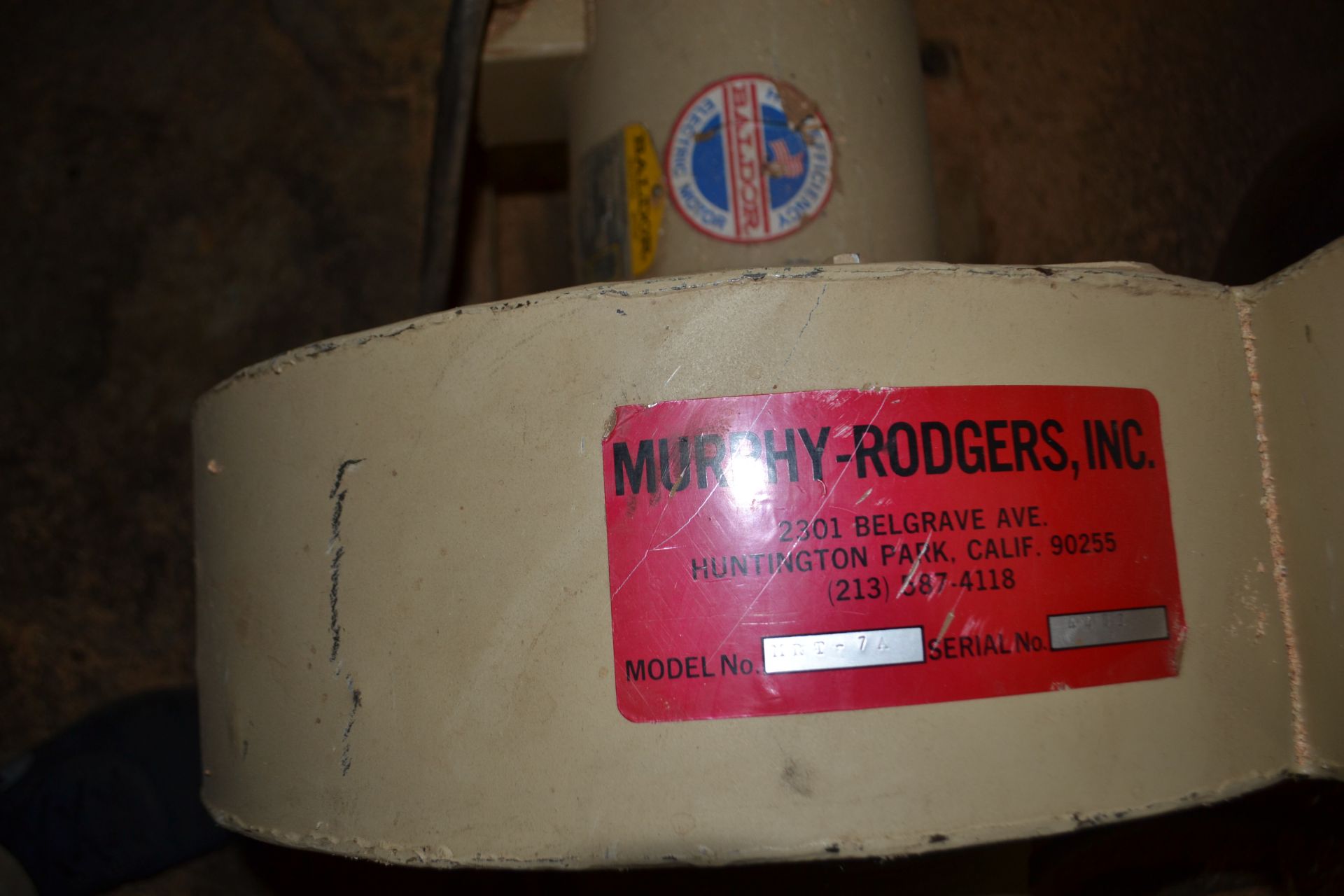 Murphy Rodgers MNT-7A 3HP Dust Collector - Image 2 of 2