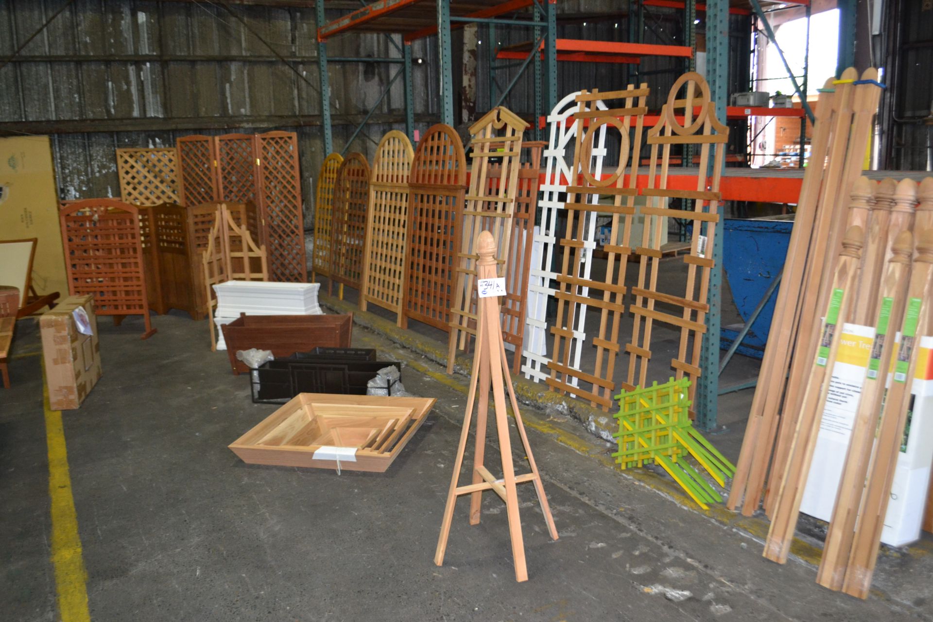 Assorted Trellises, Screens, and Planter Boxes