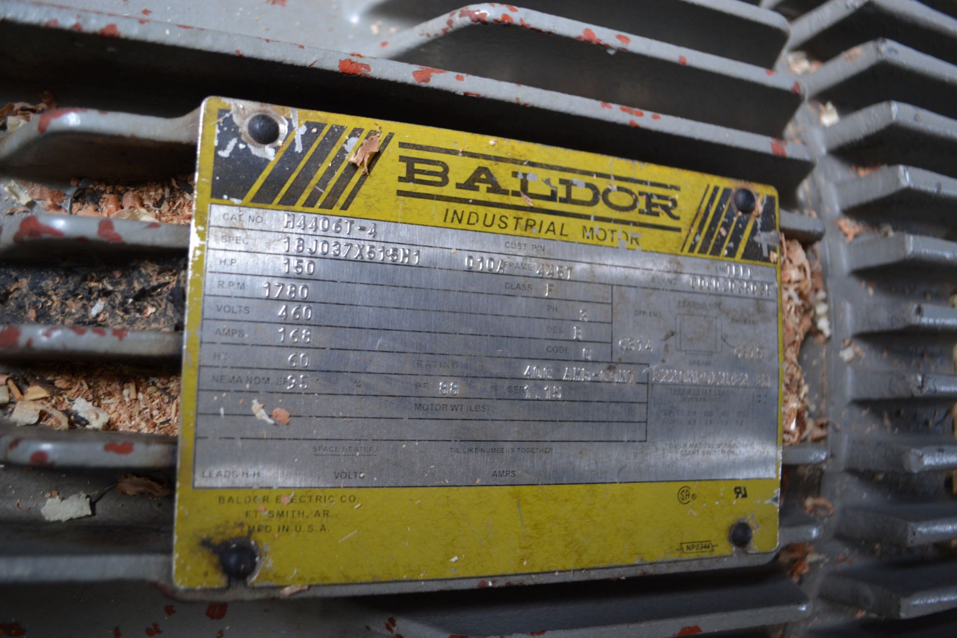 150HP Baldor Blower 2' x 2' Opening - Image 3 of 4