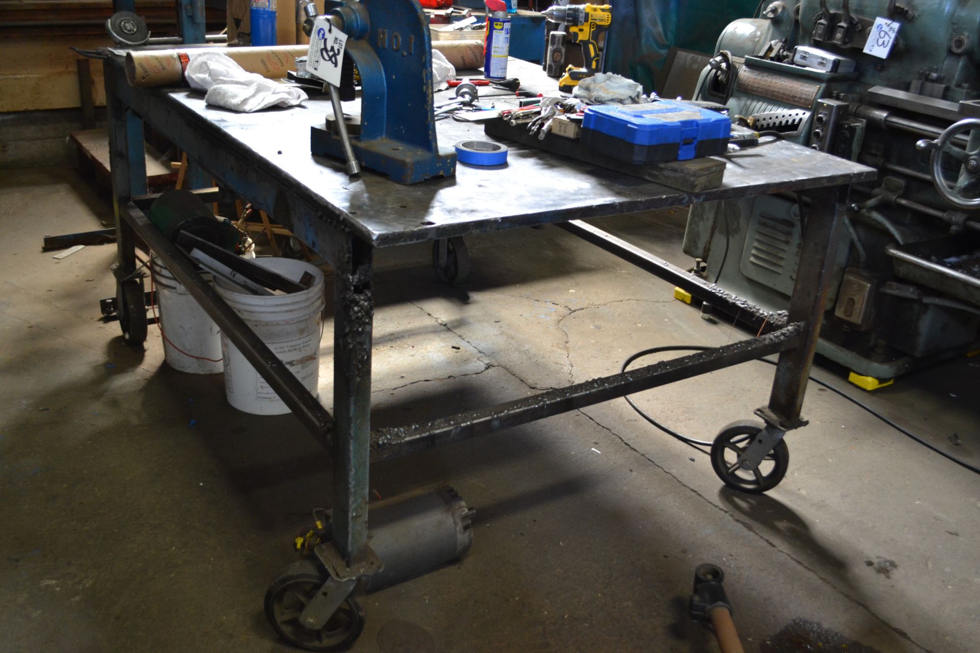 6' x 4' x 3' Tall Steel Work Table 7/8" Thick Plate