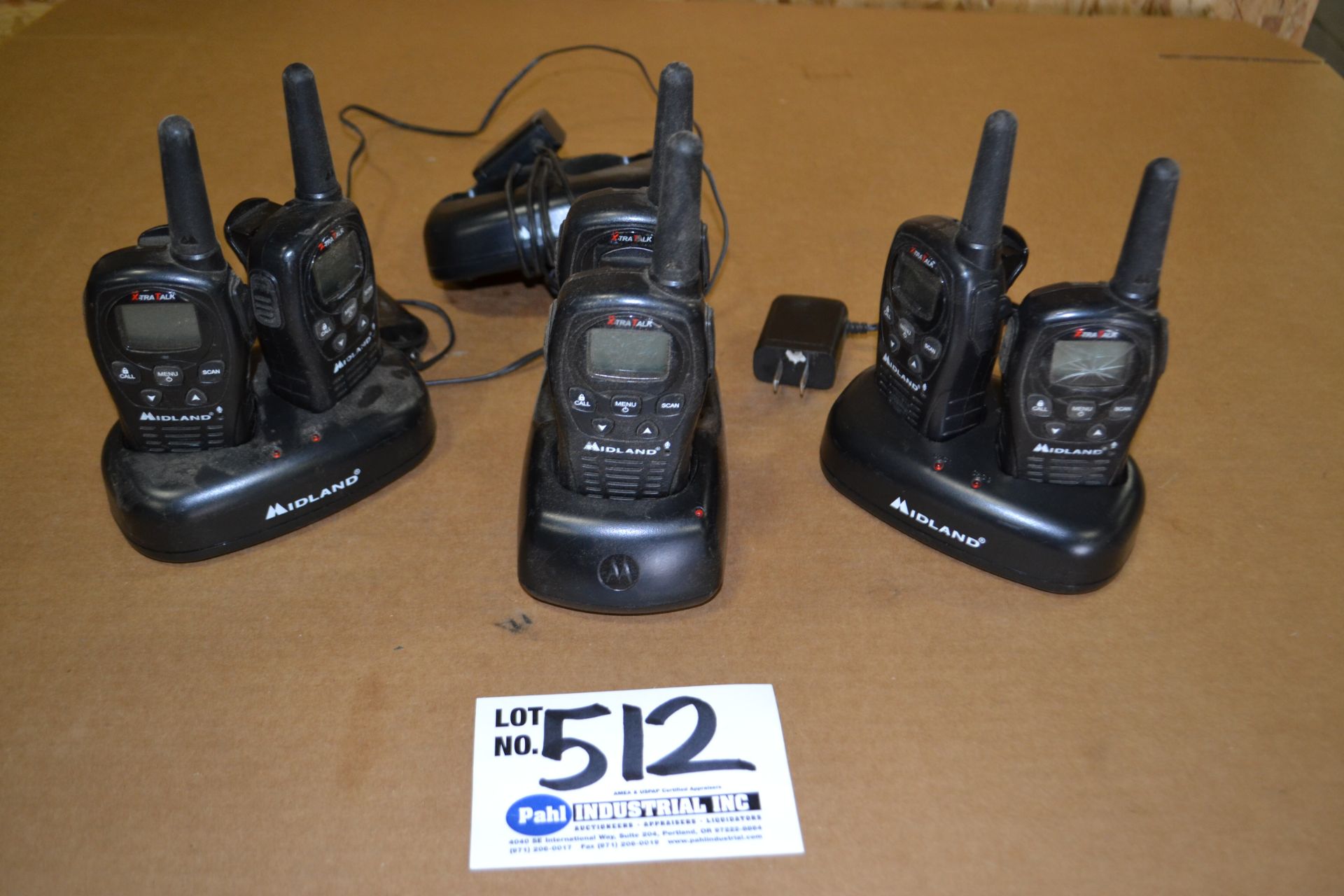 (3) Sets of Midland LCT500PA Two Way Radios with chargers