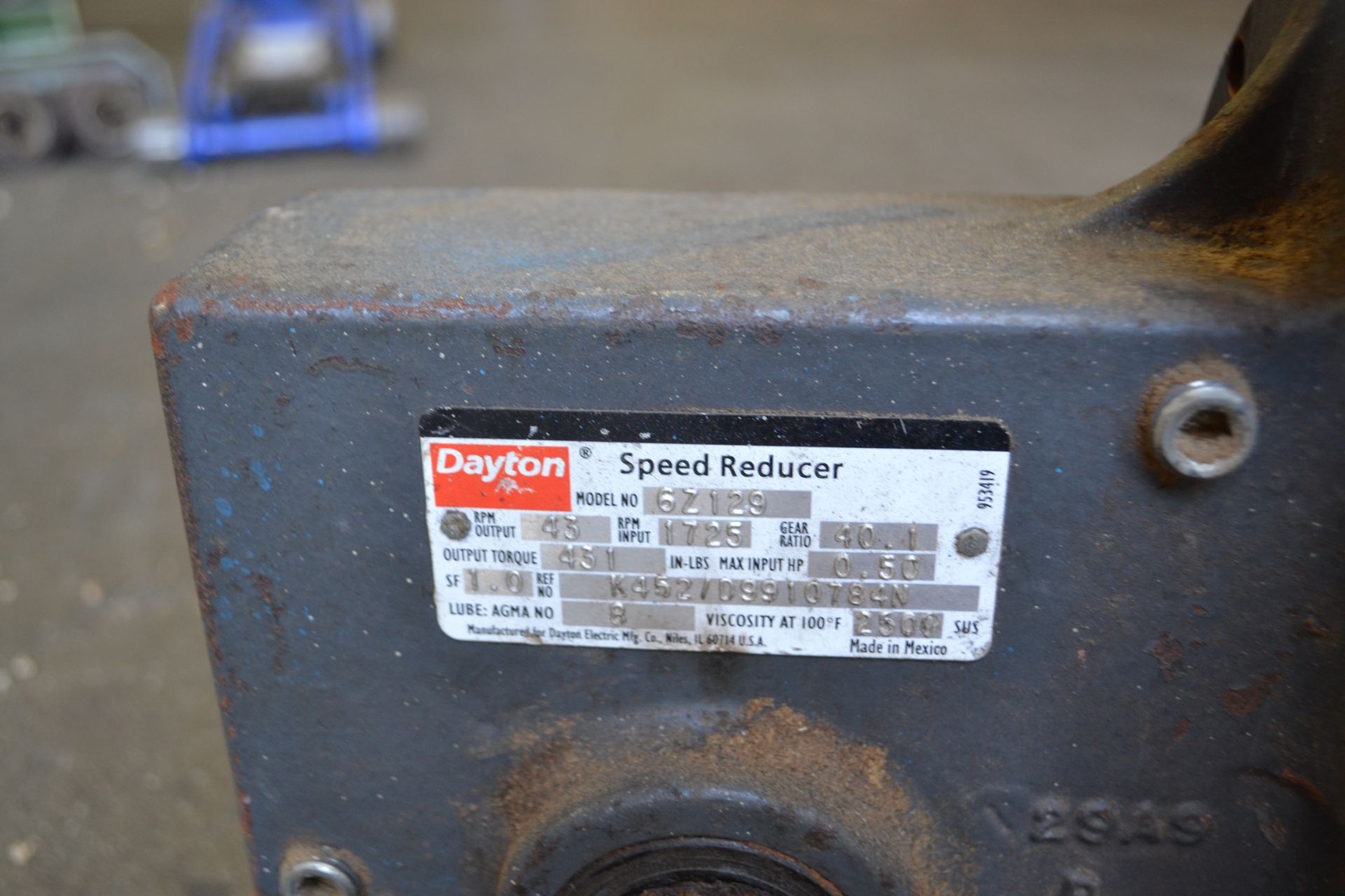 Dayton 6Z129 C-Face Speed Reducer - Image 2 of 2