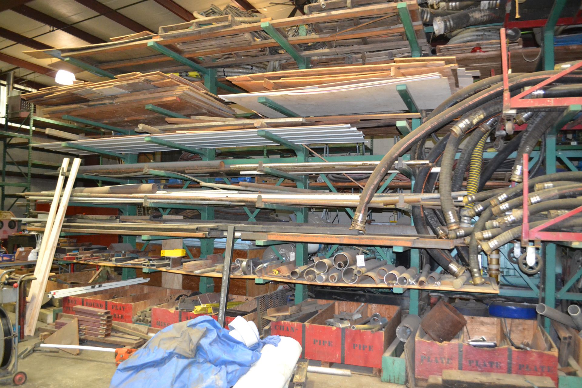 All Metal and Wood Contents on Section of Racking
