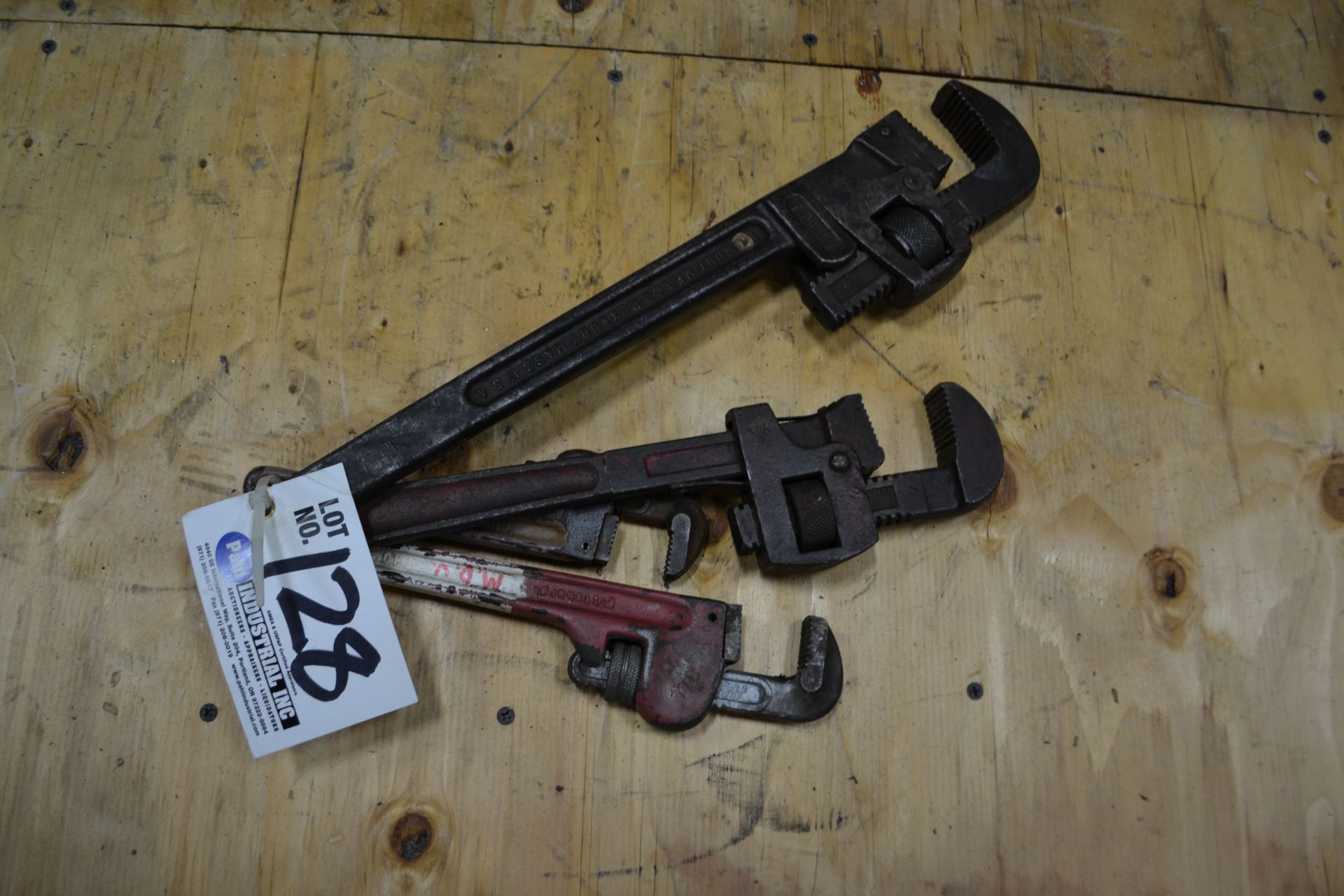(3) Assorted Pipe Wrenches