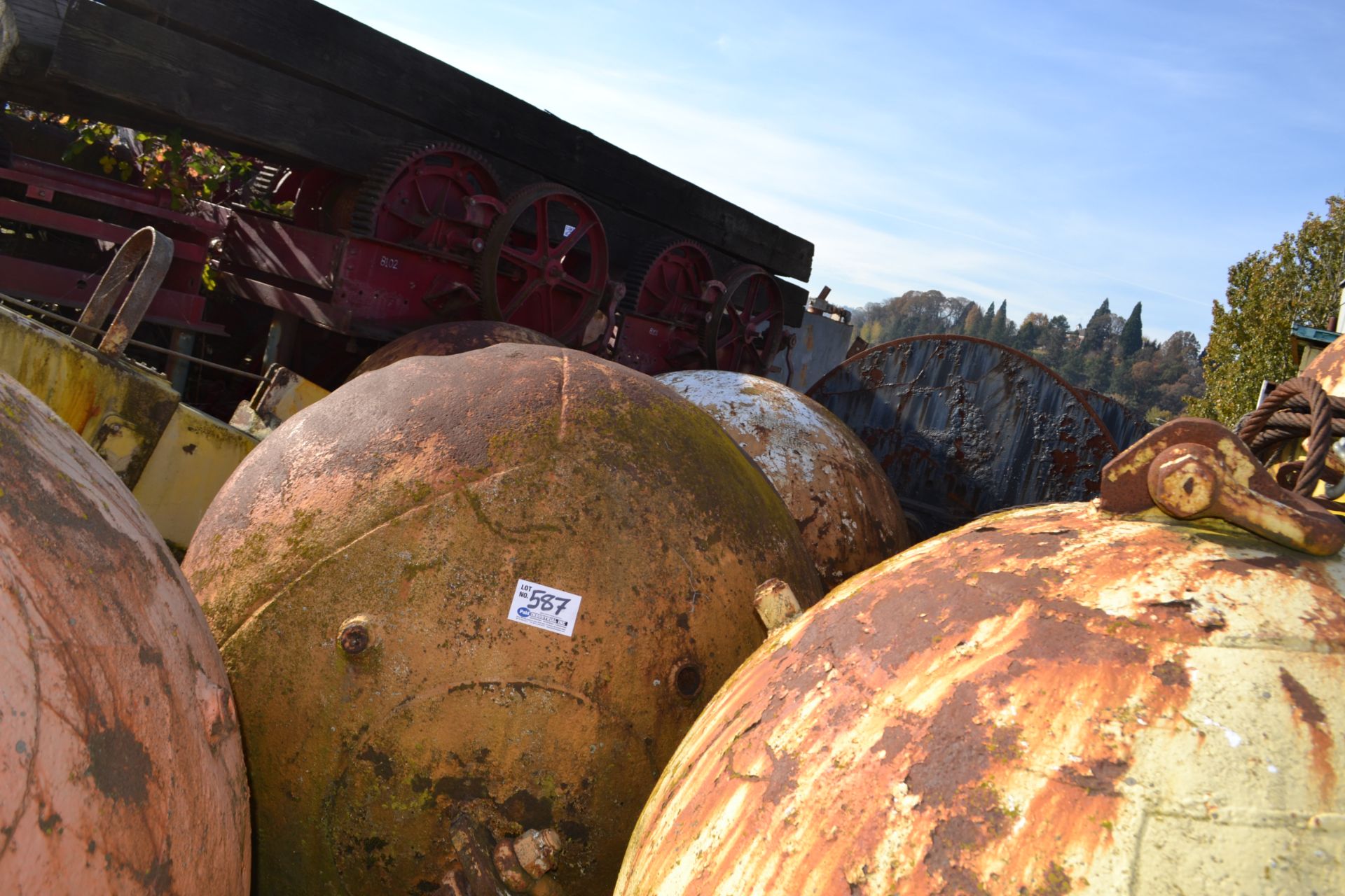 (2) 58" Steel Crown Buoys