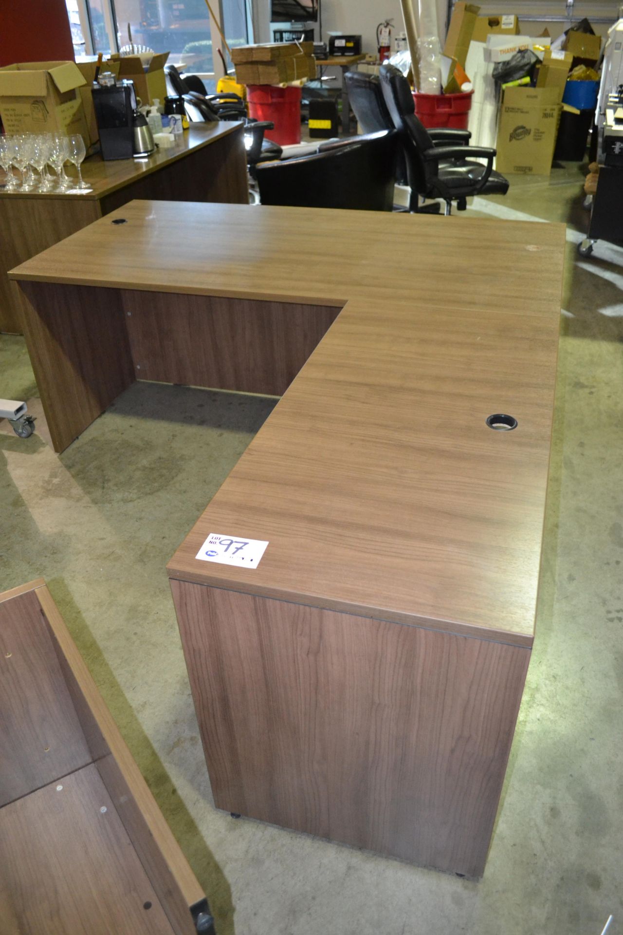 6'x3'x30'' Tall Office Desk w/ 4'x2' End Attachment