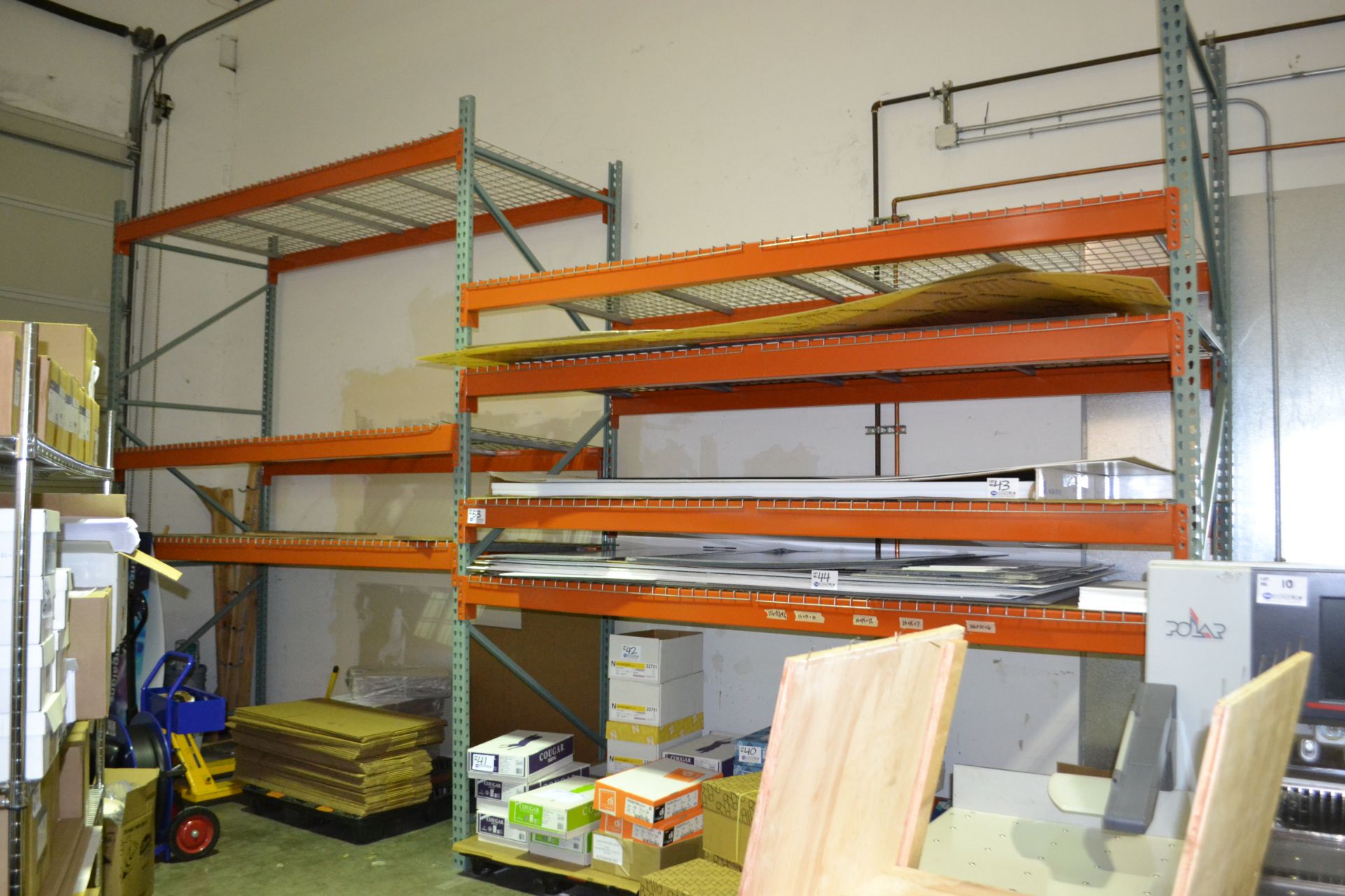 2 Sections of 8'x12' Tall Pallet Racking Grated Shelving (Contents not Included)