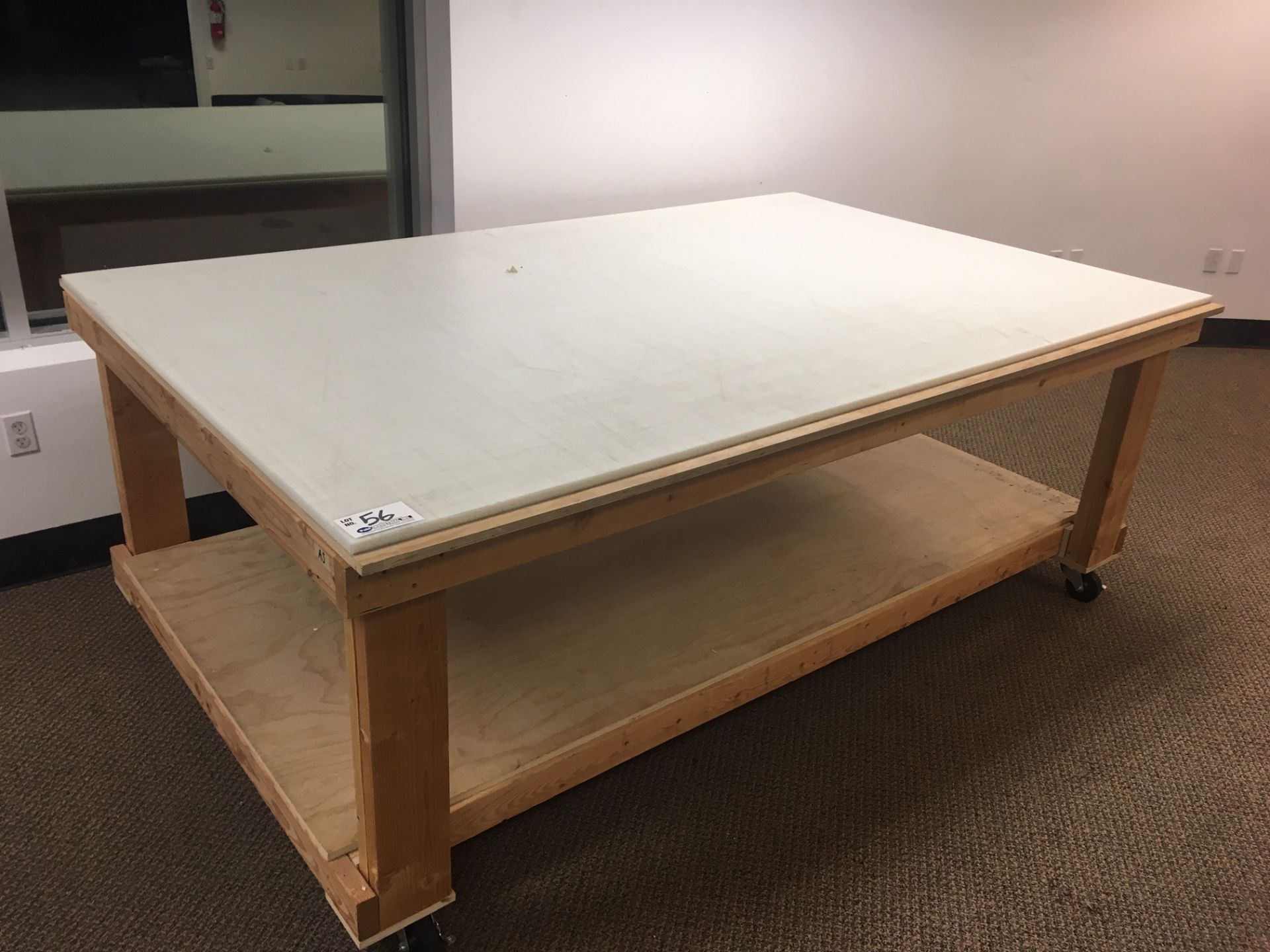 5'x8'x37'' Tall Portable Poly Layout Table
