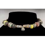 ROMAN MOSAIC MILLEFIORI BEADED NECKLACE