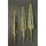 COLLECTION OF GREEK CYPRIOT BRONZE SPEARHEADS