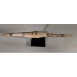 RARE EGYPTIAN WOOD BOAT MAST ON STAND