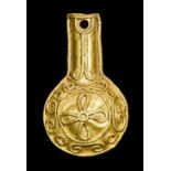 ANGLO-SAXON GOLD AESTEL POINTER WITH FILIGREE CROSS (PUBLISHED)