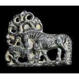 SCYTHIAN OPEN-WORK STAG AND LION MOUNT