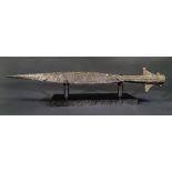 MEDIEVAL DECORATED IRON SPEAR