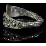 LARGE VIKING SILVER TWISTED BRACELET