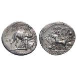 M. Aemilius Scaurus and Pub. Plautius Hypsaeus, Rome, 58 BC. AR Denarius