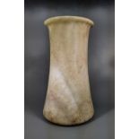 TALL EGYPTIAN BANDED ALABASTER VASE