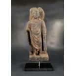 GANDHARA SCHIST PANEL OF STANDING BUDDHA