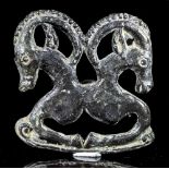 SCYTHIAN BRONZE OPEN-WORK STAGS MOUNT