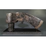 HEAVY MEDIEVAL DECORATED IRON AXE HEAD