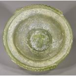 ROMAN GREEN GLASS BOWL