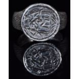 ROMAN SILVER RING WITH EROTIC SCENES