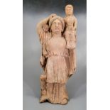 RARE GREEK TERRACOTTA FIGURE OF DEMETER AND PERSEPHONE - TL tested