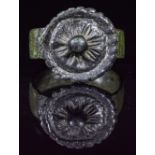 MEDIEVAL BRONZE RING WITH SUN SYMBOL