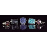 COLLECTION OF POST MEDIEVAL TRIBAL INTAGLIO RINGS