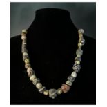 ROMAN MOSAIC MILLEFIORI BEADED NECKLACE