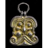 VIKING SCANDINAVIAN GILDED ODIN PENDANT