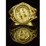 ROMAN GOLD WEDDING RING DEPICTING VENUS AND ADONIS