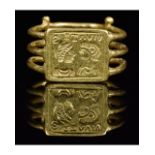 BYZANTINE GOLD WEDDING SEAL RING