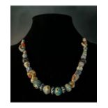 ROMAN MOSAIC MILLEFIORI BEADED NECKLACE