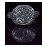 CRUSADERS BRONZE RING W/ STAR OF BETHLEHEM