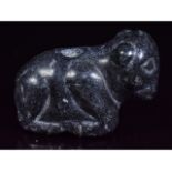 SASSANIAN DARK STONE CARVED LAMB AMULET