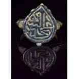 MEDIEVAL SELJUK RING WITH ARABIC SCRIPT