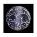 SASSANIAN STONE BEAD WITH LION