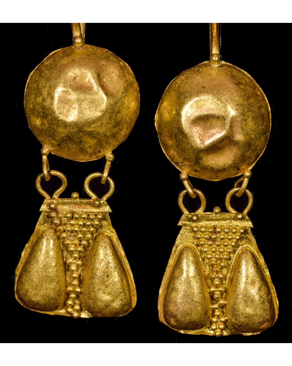 PAIR OF GREEK HELLENISTIC GOLD EARRINGS - Image 2 of 4