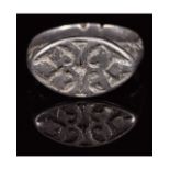 MEDIEVAL SILVER RING WITH FLEUR DE LIS