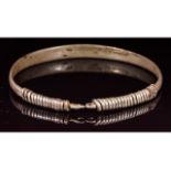 VIKING SILVER BRACELET WITH COILED CLASP