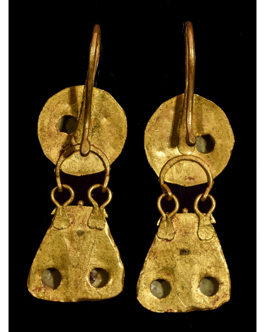 PAIR OF GREEK HELLENISTIC GOLD EARRINGS - Image 4 of 4