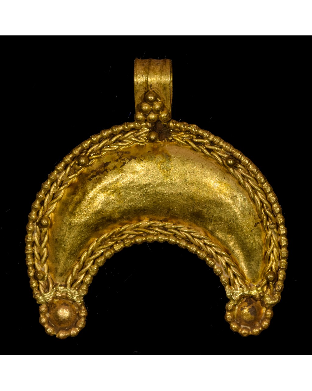 RARE ROMAN GOLD LUNAR AMULET