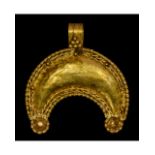 RARE ROMAN GOLD LUNAR AMULET